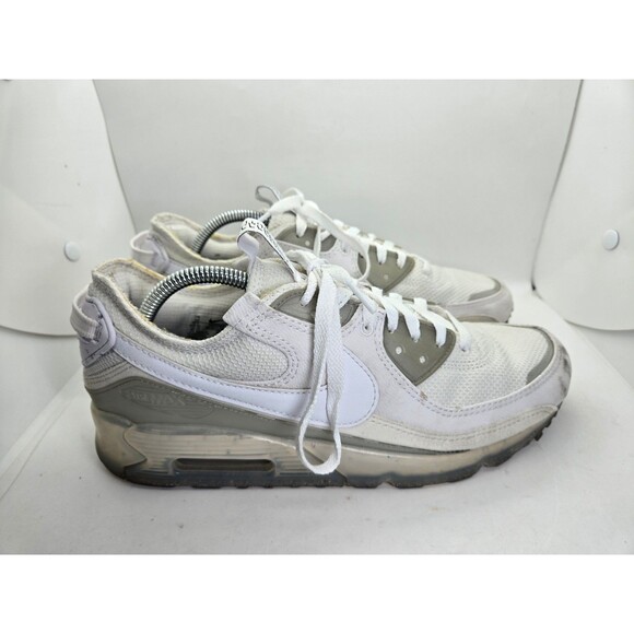 Nike Air Max Terrascape 90 Shoes Men\'s 10 Triple White Athletic Running Sneakers